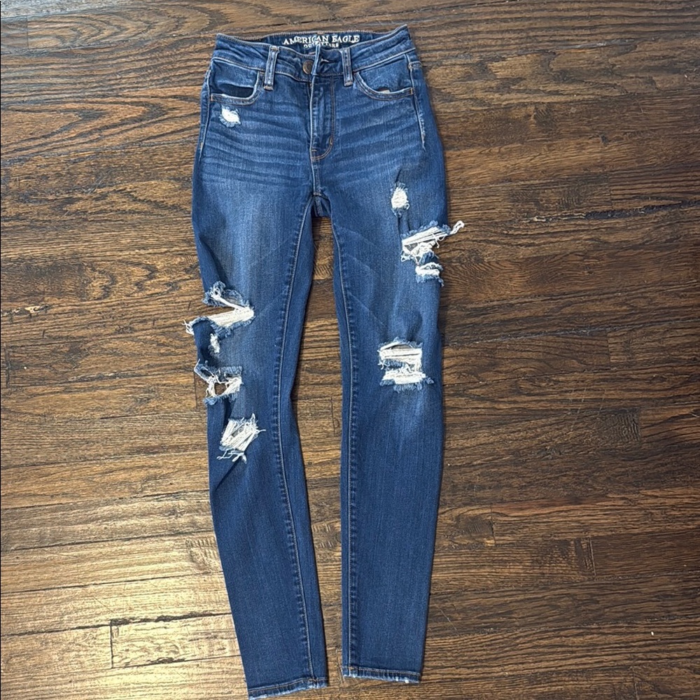 American Eagle Blue High Rise Jegging Jeans